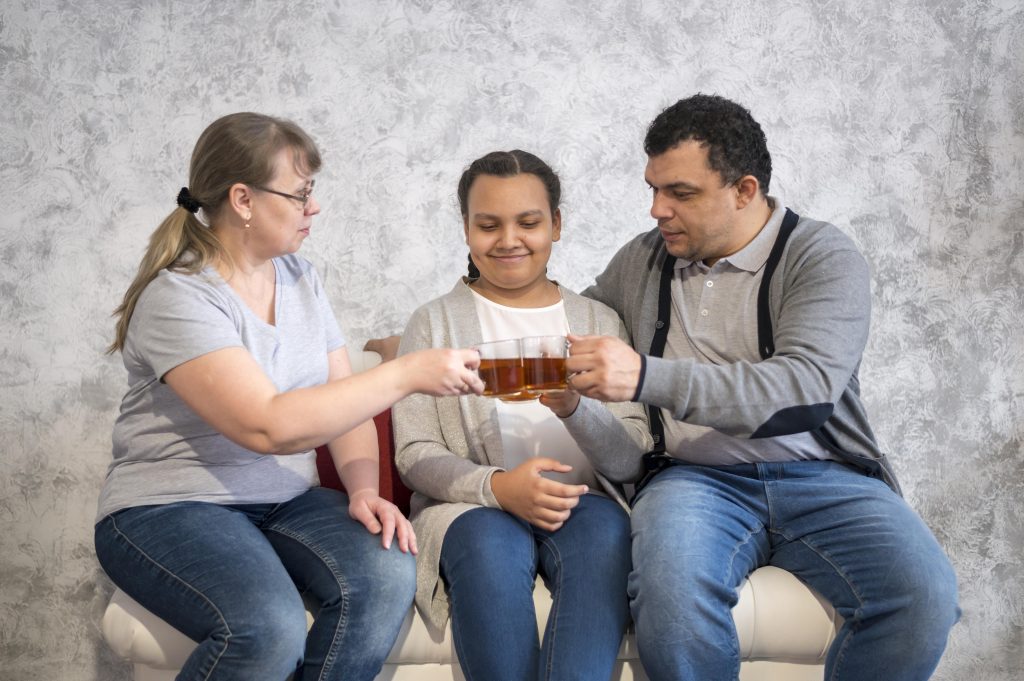 Family members discussing and settling their legacy peacefully